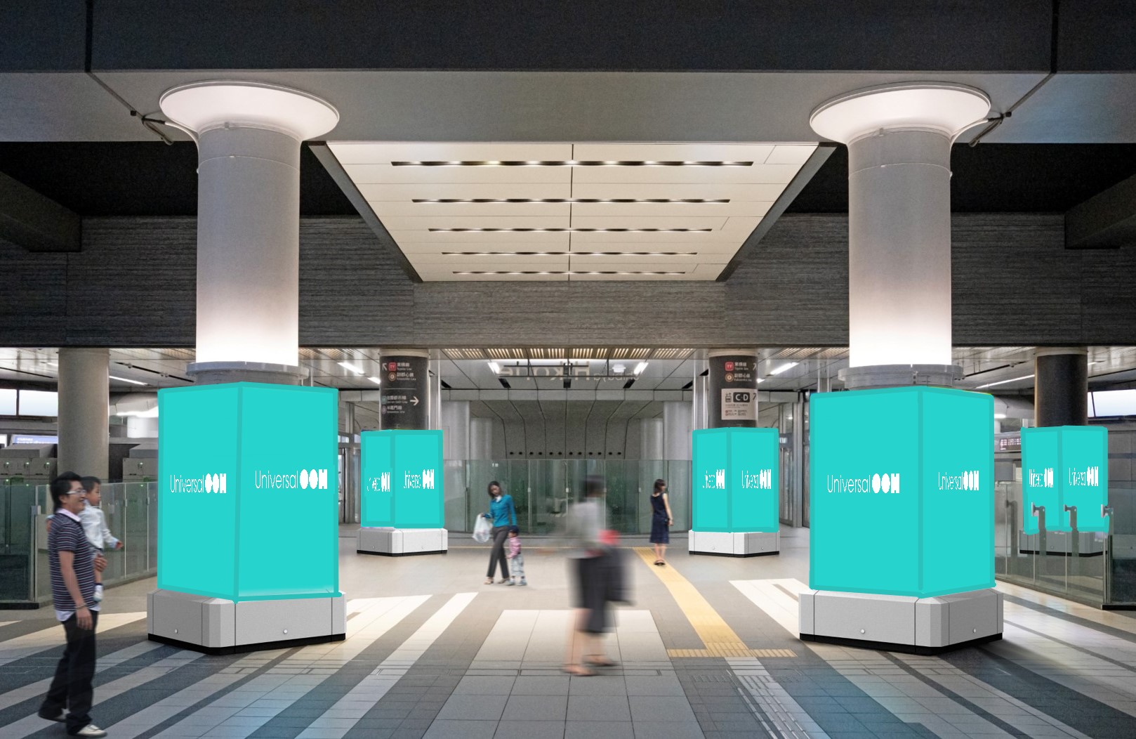 TOQサイネージピラー東横線渋谷駅ヒカリエ改札前