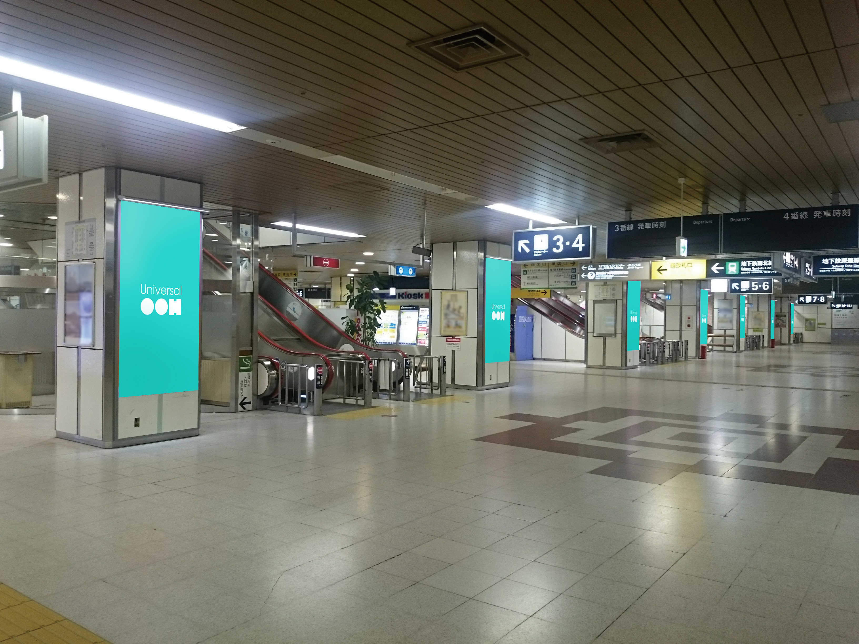 JR北海道　札幌駅アドビューアー12（LED外照式照明付）